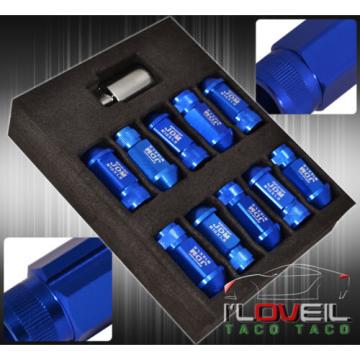 UNIVERSAL 12X1.5 LOCKING LUG NUTS WHEELS EXTENDED ALUMINUM 20 PIECES SET BLUE