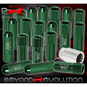 FOR NISSAN 12MMx1.25MM LOCKING LUG NUTS TRACK EXTENDED OPEN 20 PIECES UNIT GREEN