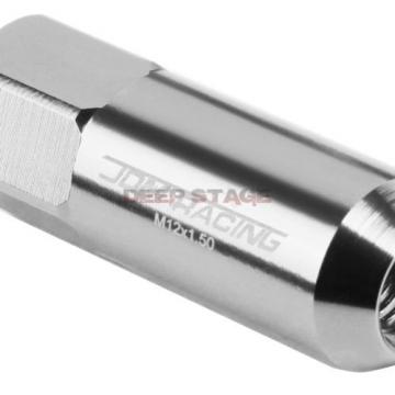 FOR IS260 IS360 GS460 20 PCS M12 X 1.5 ALUMINUM 60MM LUG NUT+ADAPTER KEY SILVER