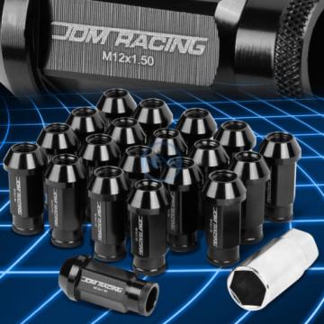 20pcs M12x1.5 Anodized 50mm Tuner Wheel Rim Acorn Lug Nuts Deville/CTS Black