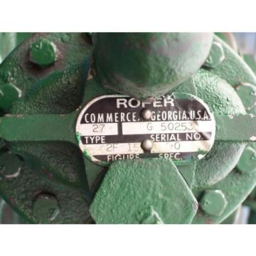 ROPER HYDRAULICS TYPE 27 2F15 , 2F 15 Pump