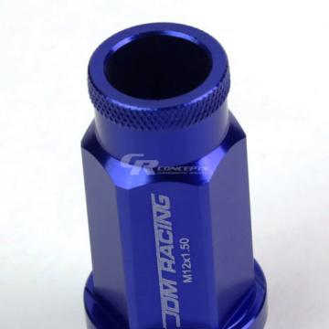 FOR DTS/STS/DEVILLE/CTS 20X ACORN TUNER ALUMINUM WHEEL LUG NUTS+LOCK+KEY BLUE