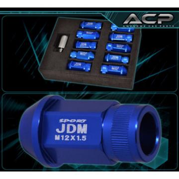 Universal 12X1.5Mm Locking Lug Nuts 20 Pieces Autox Tuner Wheel Package Jdm Blue