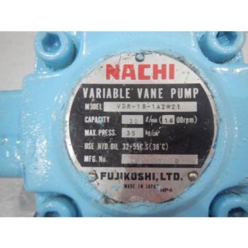 Nachi VDR1B1A221 Hydraulic Pressure Compensated Vane  Pump