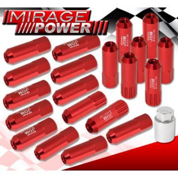 FOR NISSAN M12x1.25 LOCKING LUG NUTS WHEELS EXTENDED ALUMINUM 20 PIECES SET RED