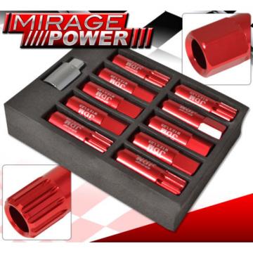 FOR NISSAN M12x1.25 LOCKING LUG NUTS WHEELS EXTENDED ALUMINUM 20 PIECES SET RED