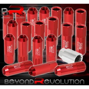 FOR CHEVY M12x1.25 LOCKING LUG NUTS DRIFTING HEAVY DUTY ALUMINUM 20PC SET RED