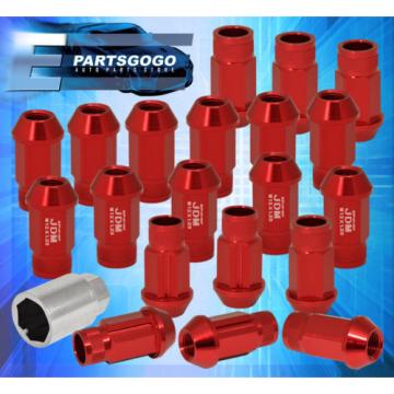 UNIVERSAL M12x1.25MM CNC ALUMINUM JDM VIP LUG NUT LOCKING KEY SET RED