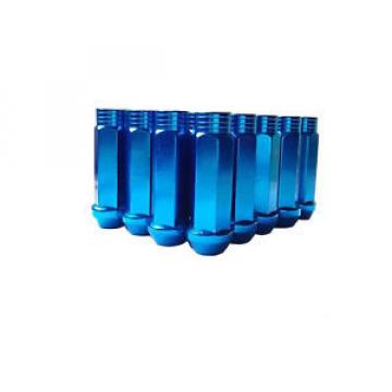 Z RACING BLUE 70MM OPEN EXTENDED LUG NUTS 12X1.5MM STEEL 19MM TUNER LONG