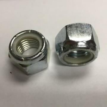 1/2-20  SAE Nylon Insert Lock Nuts Steel Zinc 100 count box