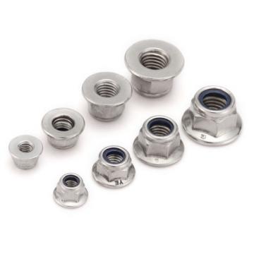 10/25/50/100pcs A2 Stainless Steel Metric Hex Flange Stop Lock Nut DIN6926