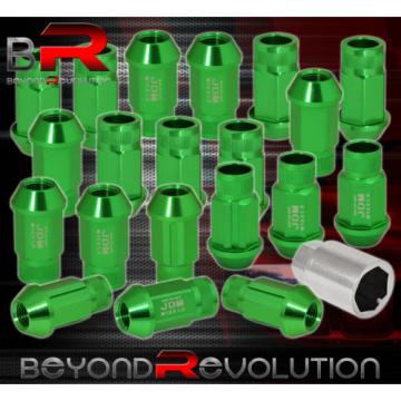 For Kia 12Mmx1.5 Locking Lug Nuts 20Pc Jdm Vip Extended Aluminum Anodized Green