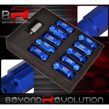 For Oldsmobile 12X1.5Mm Locking Lug Nuts Drifting Heavy Duty Aluminum 20Pc Blue