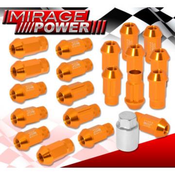 For Mazda M12X1.5 Locking Lug Nuts Open End Extend Aluminum 20 Piece Set Gold