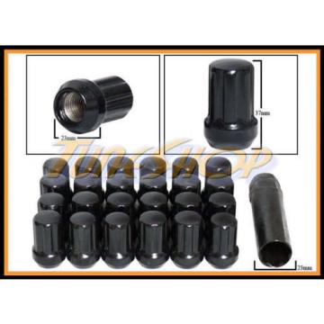 24 DUPLEX 7 SPLINE WHEEL LOCK LUG NUTS KEY 14X1.5 M14 1.5 ACORN CLOSE END BLACK