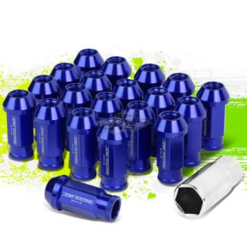 20PC M12 X 1.5 OPEN END ALUMINUM LUG NUT/WHEEL RIM LOCK+ADAPTER KEY BLUE