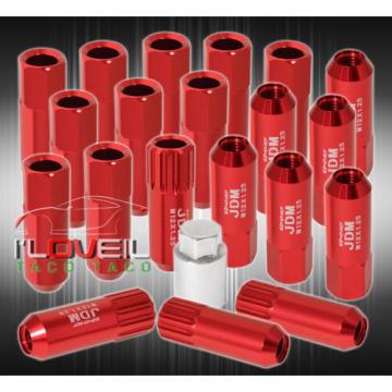 FOR NISSAN 12x1.25 LOCKING LUG NUTS TIME ATTACK TUNER WHEELS RIMS 20PC KIT RED