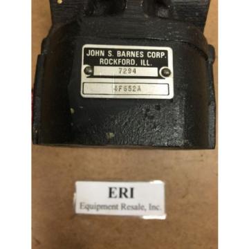 John S. Barnes Corp. 7294 Hydraulic Gear . 4F652A. Loc 20A Pump