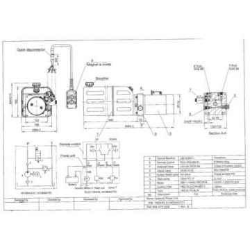 3208C Dump Trailer Hydraulic Power Unit,12V Single Acting,8L Metal Tank, OEM Pump