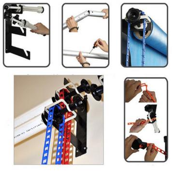 Photography 3-Roller Wall Mounting Manual Backdrop Background Support System US