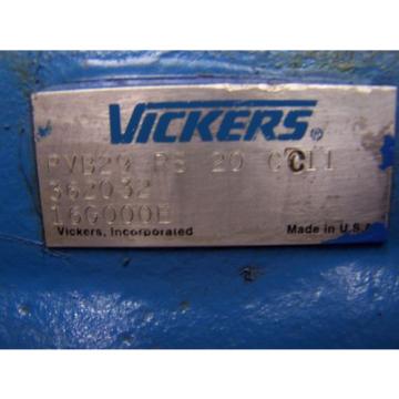 REUILT VICKERS VARIABLE DISPLACMENT AXIAL PISTON PVB29RS20CC11 PVB29  Pump