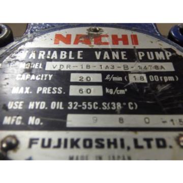 Nachi Variable Vane Motor_VDR1B1A3B1478A_UVD1AA31.541498A_LTF70NR Pump