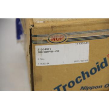 Nippon TOP208HBR Trochoid , Port Size 1/2 BSPT, w/ Relief Valve 2VBH Pump