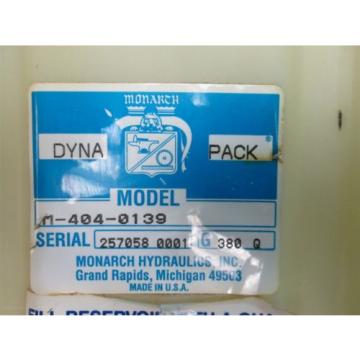 Monarch Dynapack M4040139 Hydraulic Power Unit 2hp single phase Pump