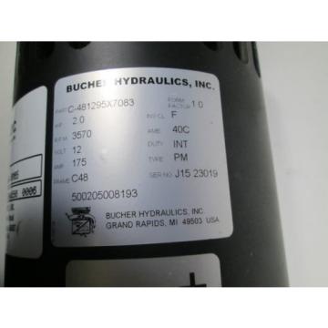 BUCHER HYDRAULIC MOTOR ASSEMBLY C481295X7083 2HP NEW Pump