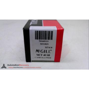 MCGILL MCF 40 SB, CAM FOLLOWER, ROLLER DIAMETER: 4 MM, M18 X 1.5, NEW #226893