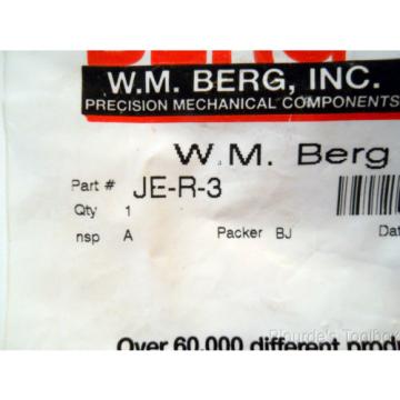 New W.M. Berg SS Roller Bearing Cam Follower, 0.3438&#034; Diameter, JE-R-3