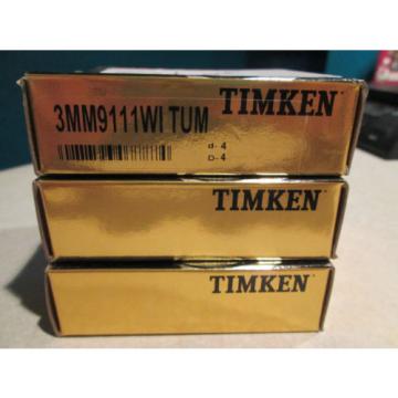 Timken Fafnir 3MM9111WI TUM Super Precision Angular Contact BEARING Set