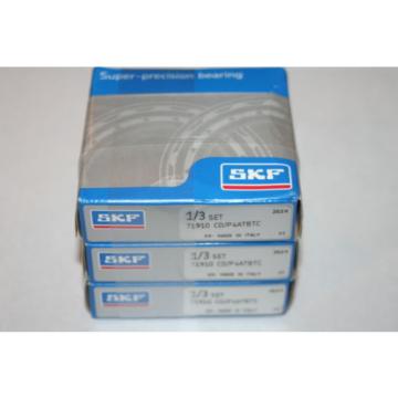 SKF 71910 CD/P4ATBTC Super Precision Bearings (Triplex Set) (7910,9310) * NEW *