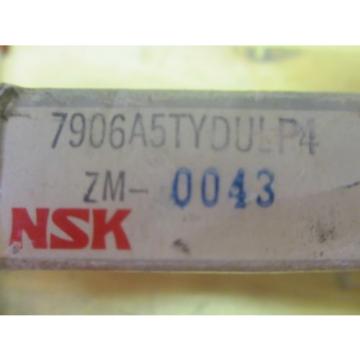 NSK  7906A5 DULP4, 7906A5DULP4, 7906 A5 Super Precision Angular Contact Bearing