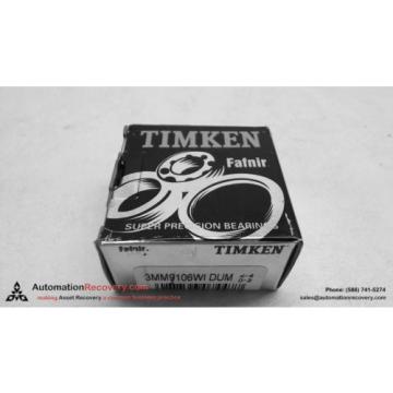 TIMKEN 3MM9106WIDUM - PACK OF 2 - SUPER PRECISION BEARING, NEW #102651