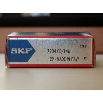 7204 CD/P4A SKF Angular contact ball bearings - super precision ID 20mm OD 47mm