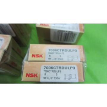 20 Units NSK 7006CTRDULP3 Super Precision Bearings  (10x2= 20 bearings) NSK 7006