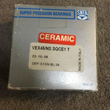 SNFA Super Precision Ceramic Bearings VEX45/NS SQCE1T Machine Bearings (pair)new