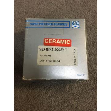 SNFA Super Precision Ceramic Bearings VEX45/NS SQCE1T Machine Bearings (pair)new