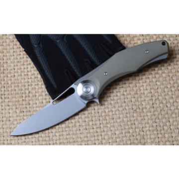 High Quality Knife Desert G10 Handle D2 Plain Edge Outdoor Flipper Bearing Hunt