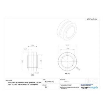 SKF GEZ 106 ES-2RS Spherical Plain Bearing, Double Sealed, 1-3/8&#034; Bore, 2-3/16&#034;