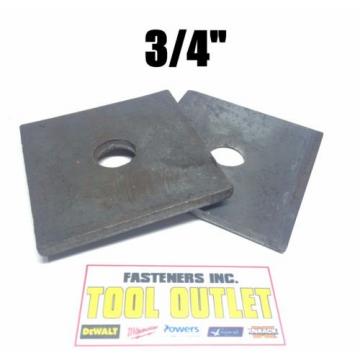 (Qty 50) 3/4&#034; x 3&#034; x .31 (5/16&#034;) Square Bearing Plate Washer Plain