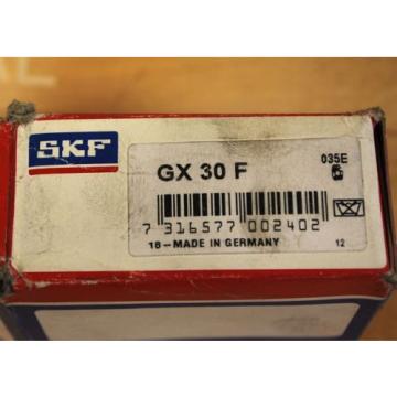SKF GX 30 F Spherical Plain Thrust Bearing, 10mm x 30mm x 7mm x 9.5mm - NEW