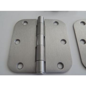 Lot of 2 Satin Nickel 3.5&#034; x 3.5&#034; Plain Bearing Hinge 5/8&#034; Radius Corners