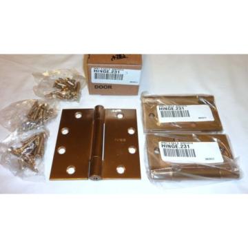 3 Ives 231 3PB1 4.5&#034; x 4.5&#034; 639 Plain Bearing Mortise Butt Hinges SATIN BRONZE