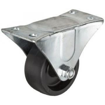 RWM Casters 31 Series Plate Caster, Rigid, Polyolefin Wheel, Plain Bearing, 175