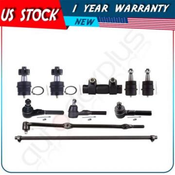 10 Pcs Suspension Front Ball Joint Tie Rod Ends for 97-06 Jeep Wrangler