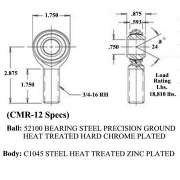 ECONOMY 4 LINK 3/4&#034; ROD END KIT HEIM JOINTS 9&#034; FORD IMCA UMP