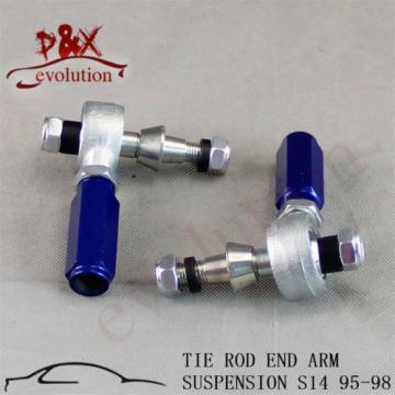 2pcs Turbo Outer Tie Rod End Arm Suspension fit for 95-98 240SX S14 SR20 silver