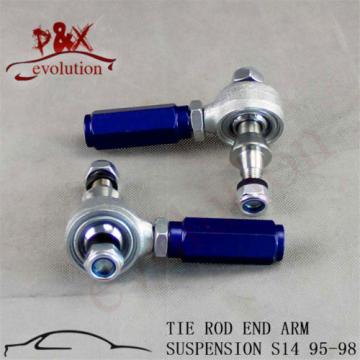 2pcs Turbo Outer Tie Rod End Arm Suspension fit for 95-98 240SX S14 SR20 silver